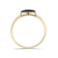 Anillo de Plata Bañada en Oro con Diamante blanco