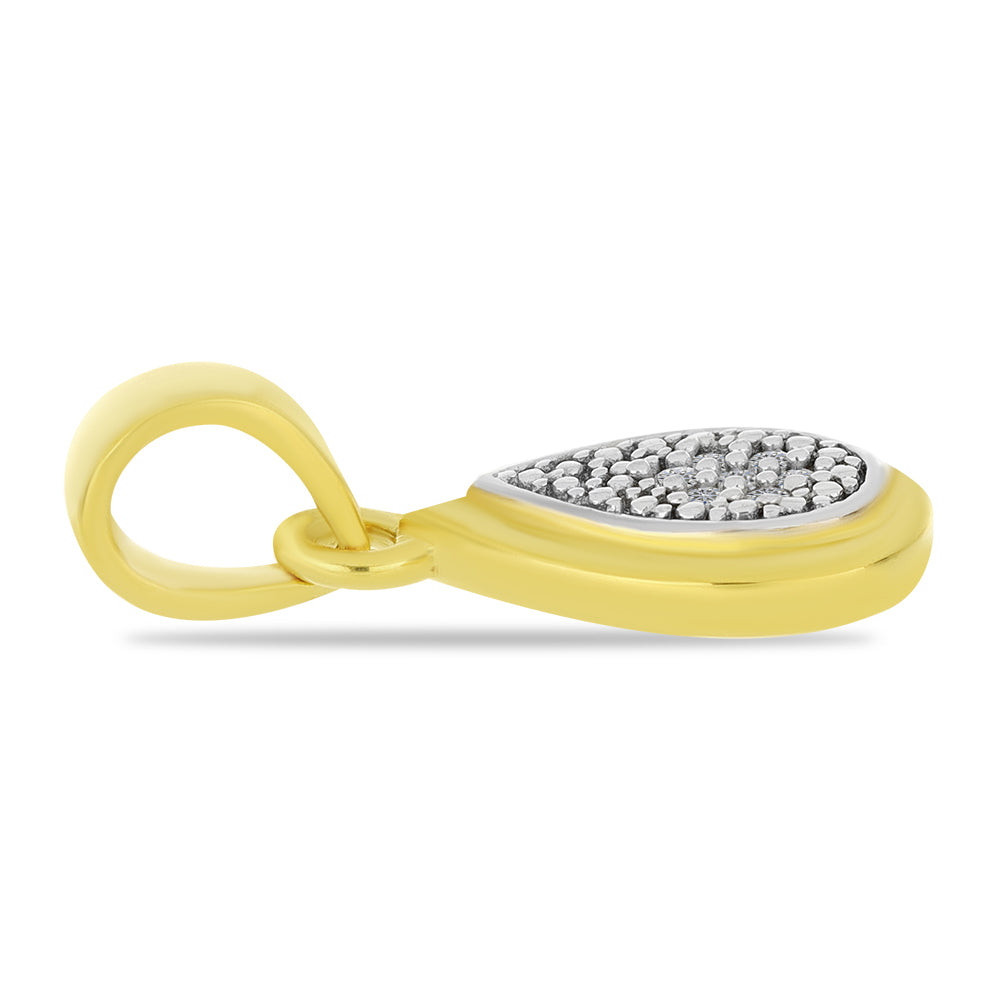 Conjunto de Plata Bañada en Oro con Diamante blanco