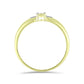 Anillo de Plata Bañada en Oro con Diamante blanco