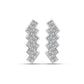 Pendientes de Plata Bañada en Oro con Diamante blanco