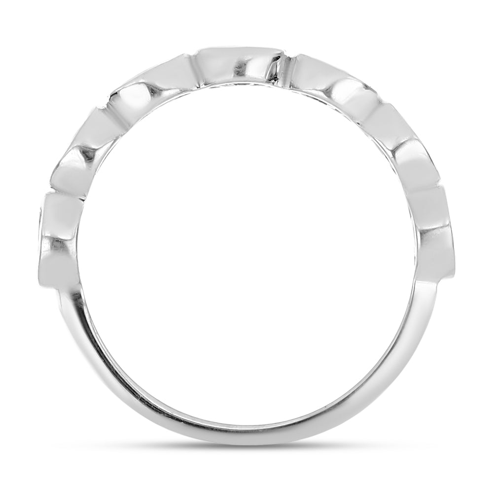 Anillo de Plata con Diamante blanco 2 