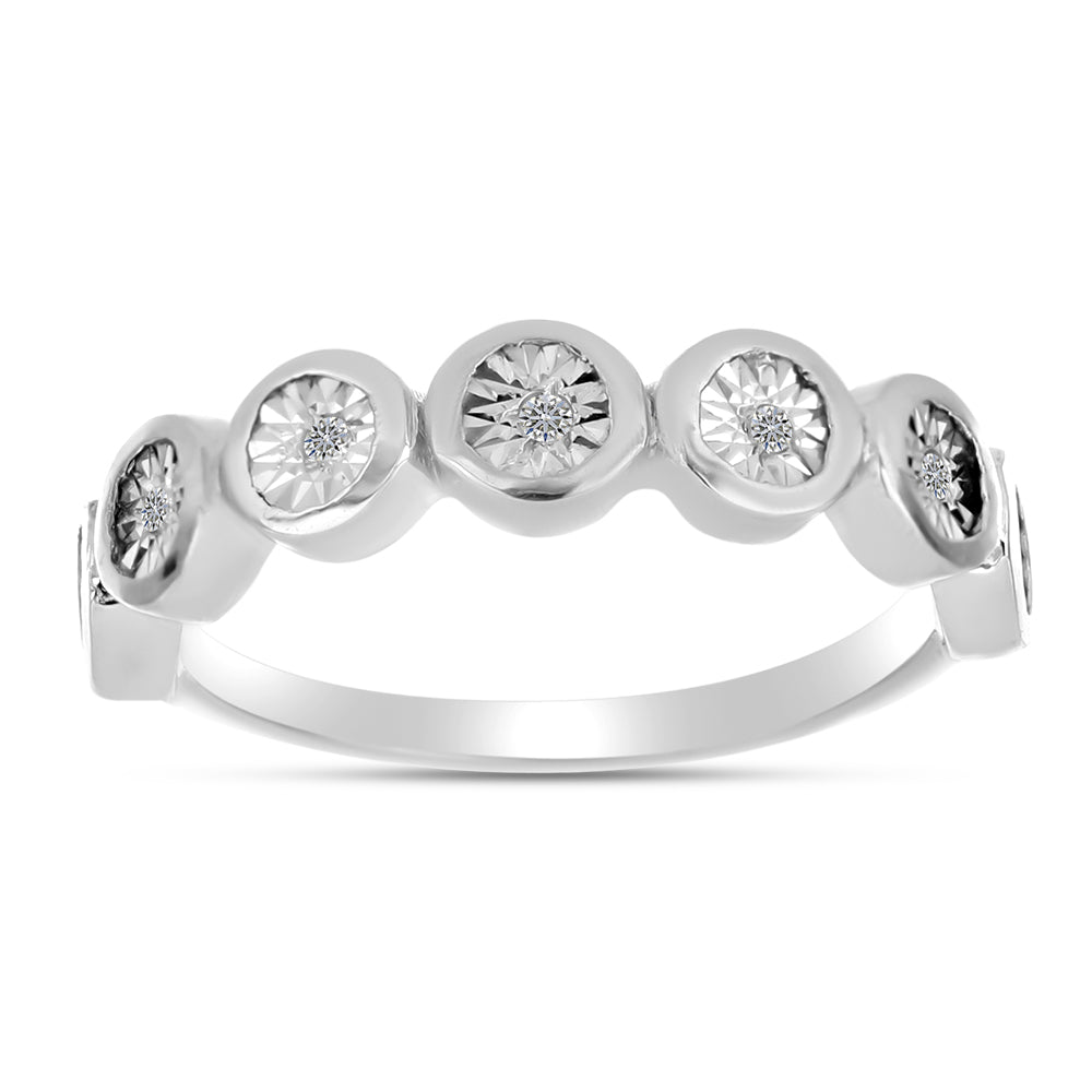Anillo de Plata con Diamante blanco 3 