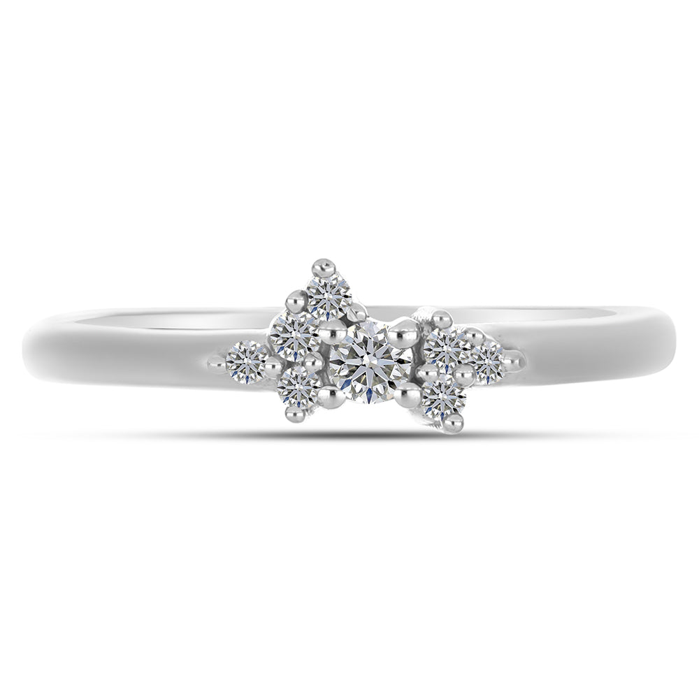 Anillo de Plata con Diamante blanco