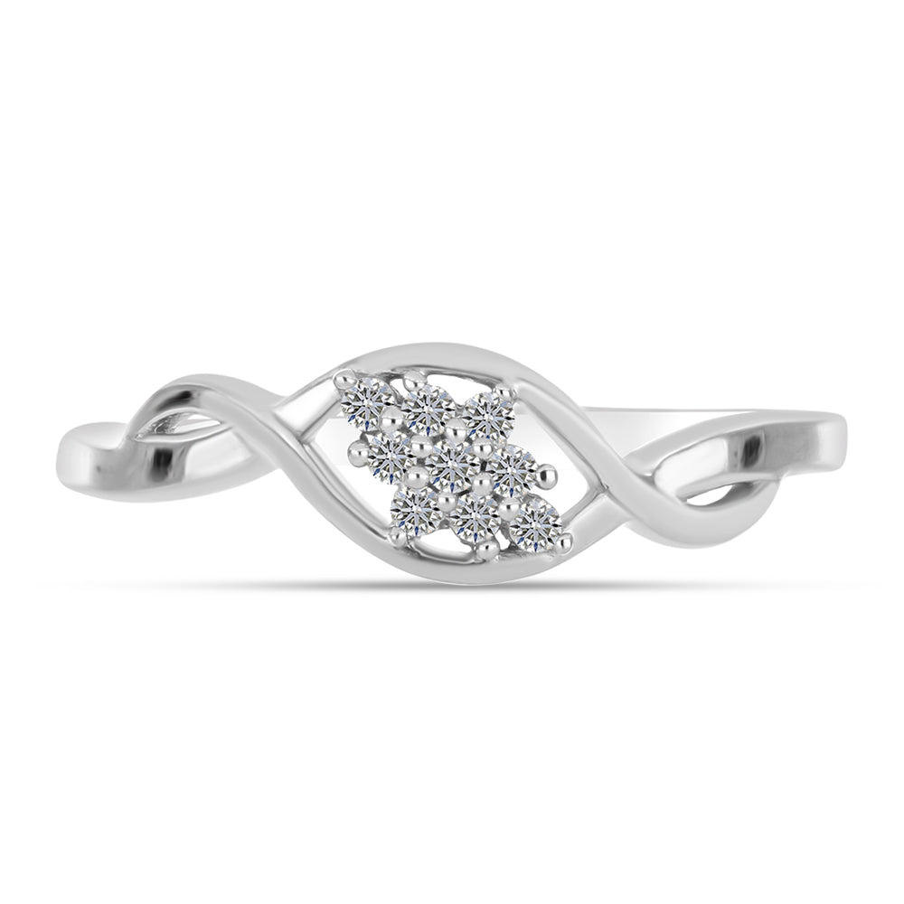 Anillo de Plata con Diamante blanco