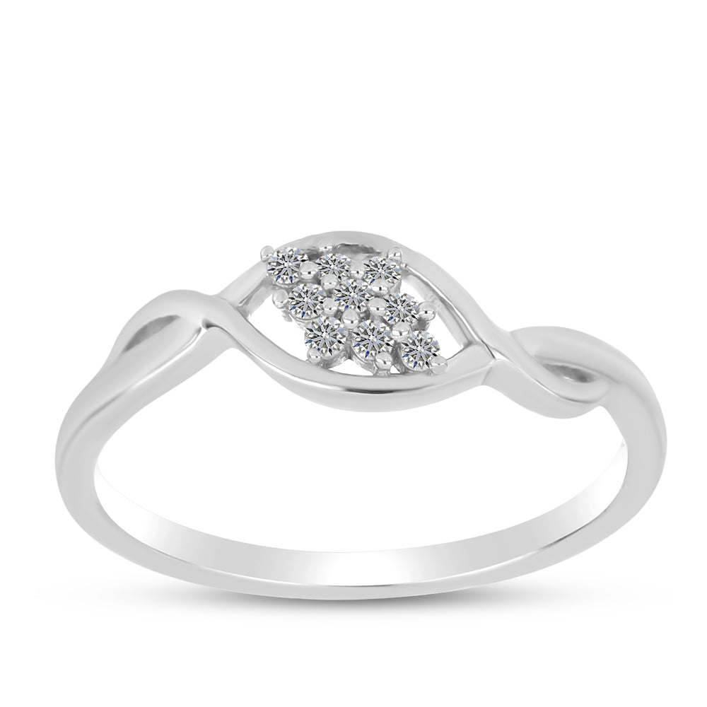 Anillo de Plata con Diamante blanco