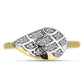 Anillo de Plata Bañada en Oro con Diamante blanco