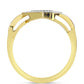 Anillo de Plata Bañada en Oro con Diamante blanco