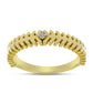 Anillo de Plata Bañada en Oro con Diamante blanco