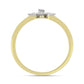 Anillo de Plata Bañada en Oro con Diamante blanco