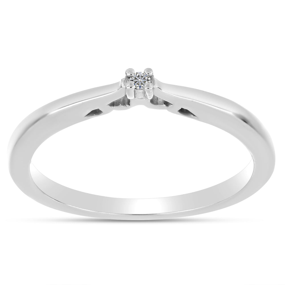 Anillo de Plata con Diamante blanco