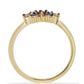 Anillo de Plata Bañada en Oro con Diamante Azul