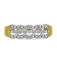 Anillo de Plata Bañada en Oro con Diamante blanco