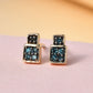 Pendientes de Oro 9K con Diamante Azul