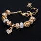 Pulsera de Aleación Bañado en Oro con Cristal Emporia® Blanco
