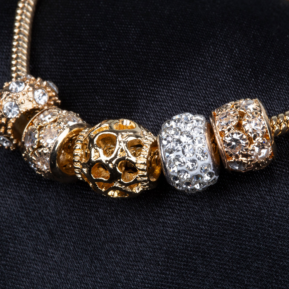 Pulsera de Aleación Bañado en Oro con Cristal Emporia® Blanco 13 