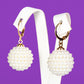 Conjunto de Aleación Bañado en Oro con Perla de cristal ( Collar +Pendientes +Pulsera )