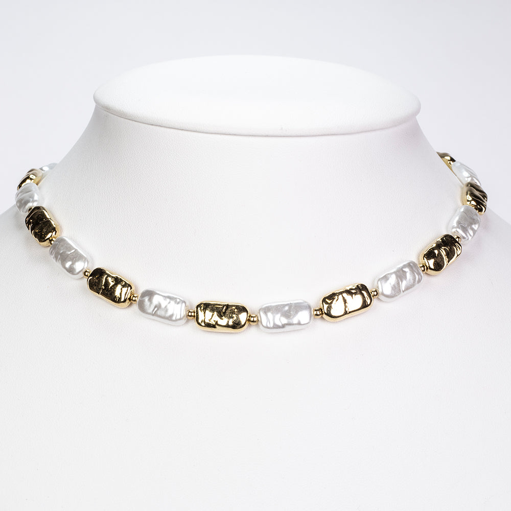 Conjunto de Aleación Bañado en Oro ( Collar +Pulsera ) 3 