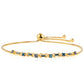 Pulsera de Plata Bañada en Oro con Diamante Azul