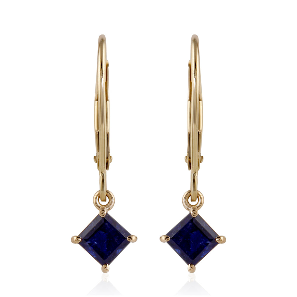Pendientes de Oro 9K con Zafiro de Tailandia 1 