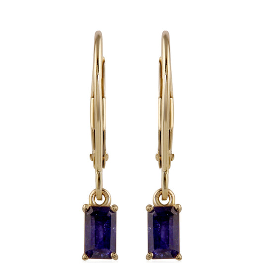 Pendientes de Oro 9K con Zafiro de Tailandia