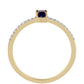 Anillo de Oro 9K con Zafiro de Tailandia y Topacio Blanco