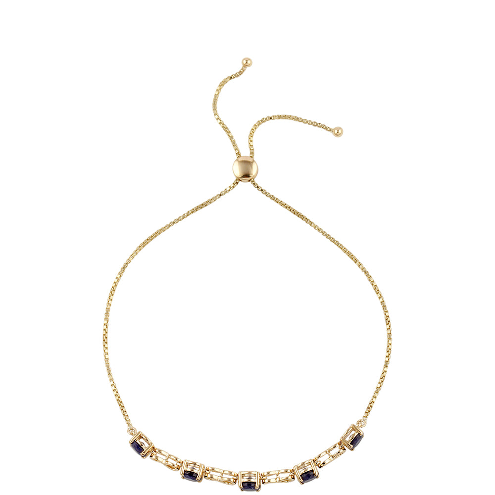 Pulsera de Oro 9K con Zafiro de Tailandia 2 
