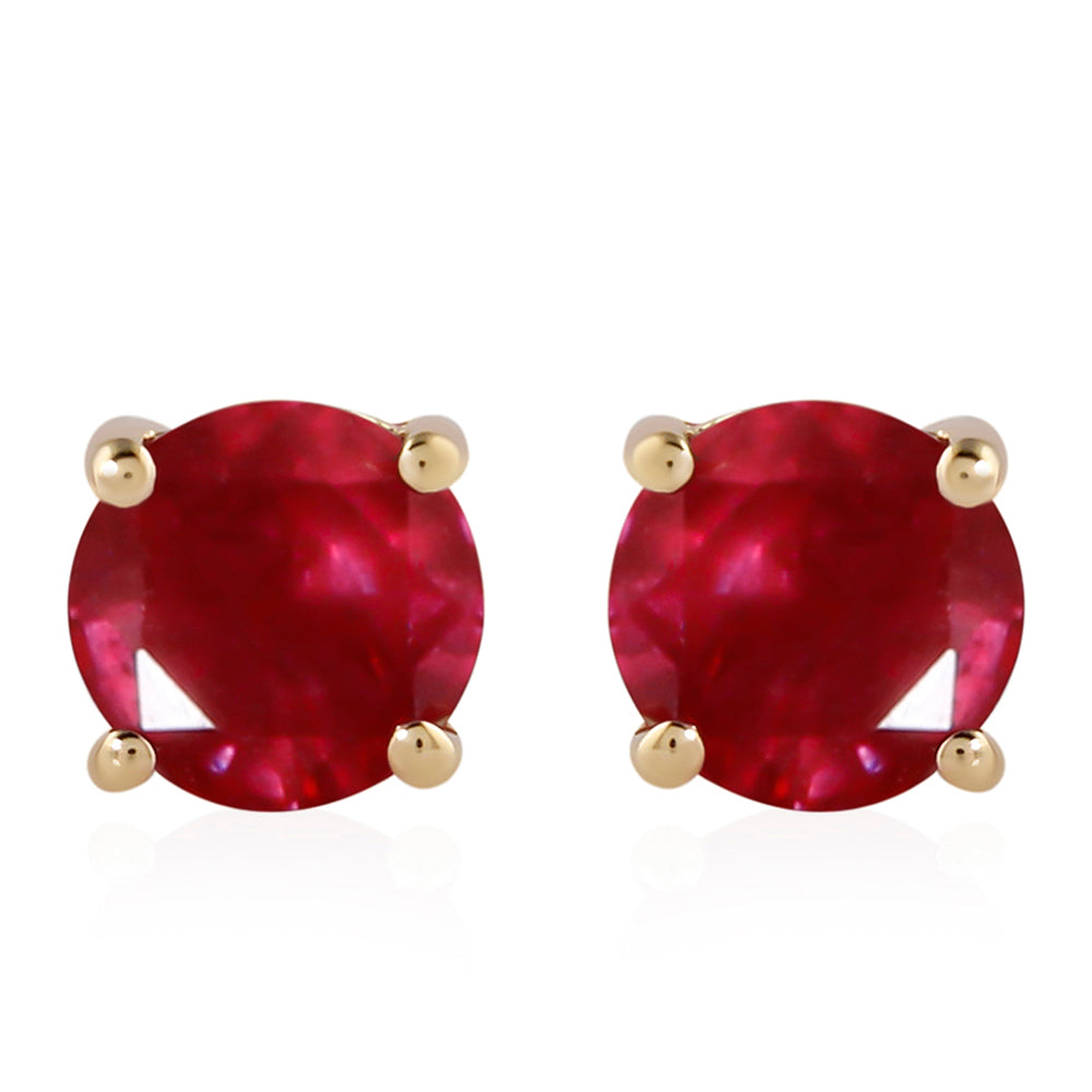 Pendientes de Oro 9K con Rubí de Madagascar 1 