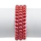 Pulsera de Plata Bañada en Oro con Perla roja de río