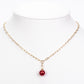 Collar de Plata Bañada en Oro con Perla roja de río