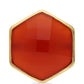 Anillo de Plata Bañada en Oro con Ónice rojo