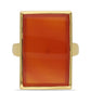 Anillo de Plata Bañada en Oro con Ónice rojo