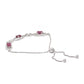 Pulsera de Plata con Rubí de Madagascar y Topacio Blanco