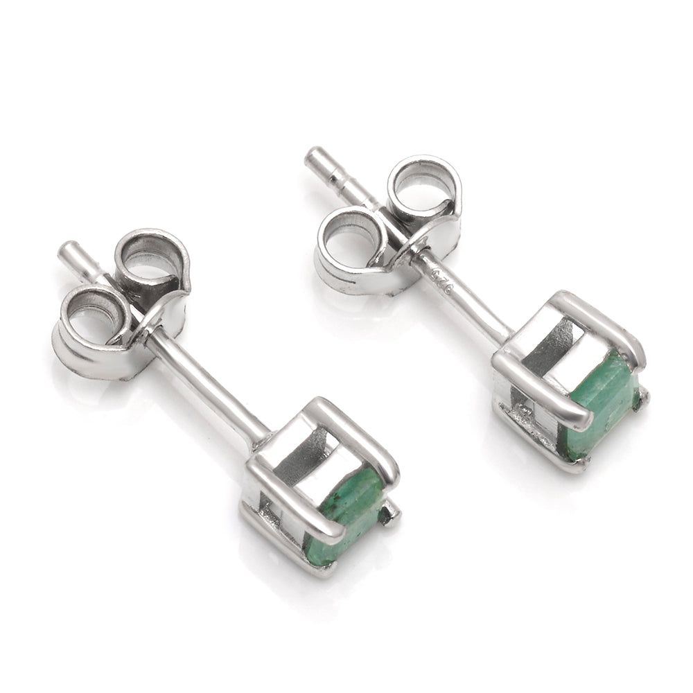 Pendientes de Plata con Esmeralda de Brasil 4 