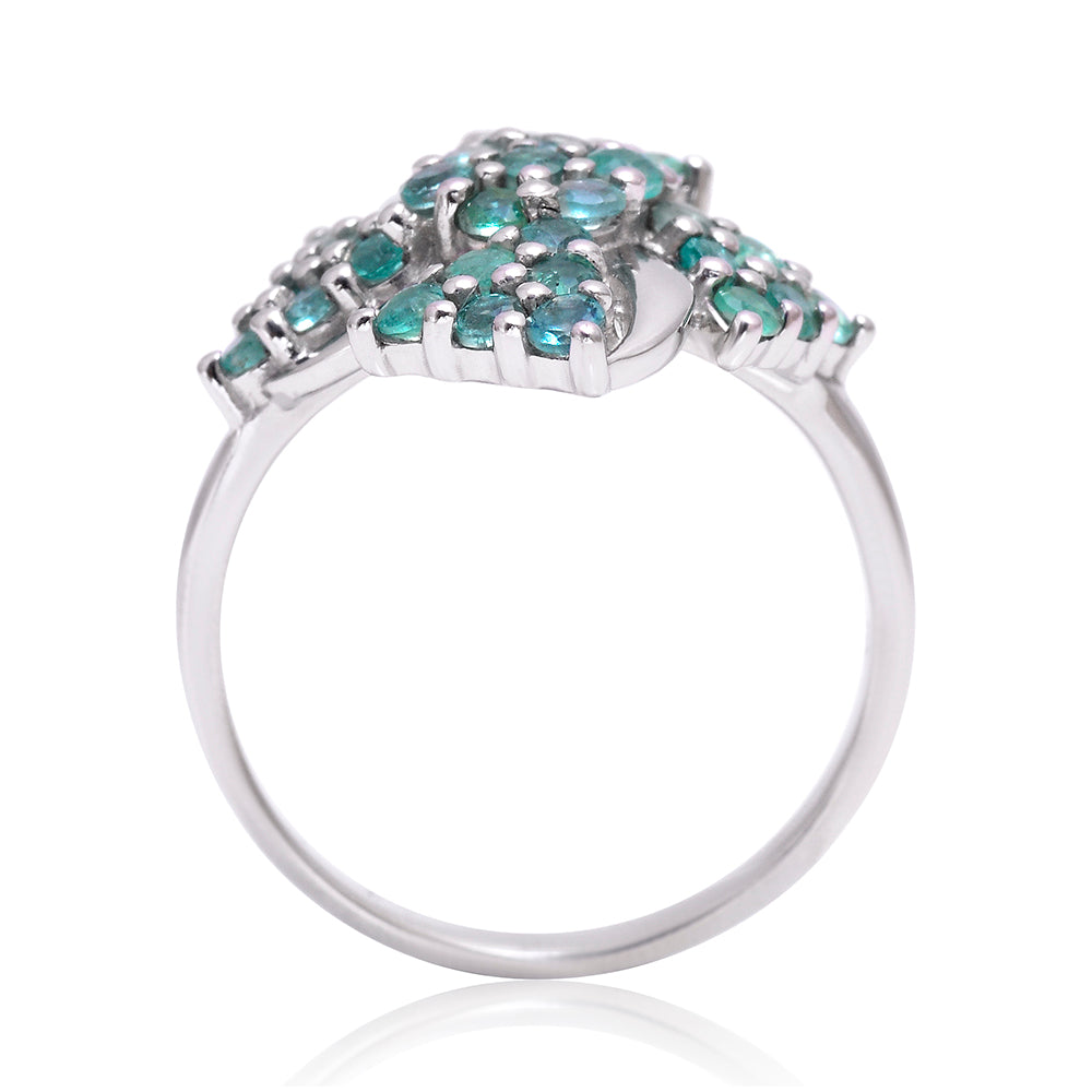 Anillo de Plata con Esmeralda de Brasil