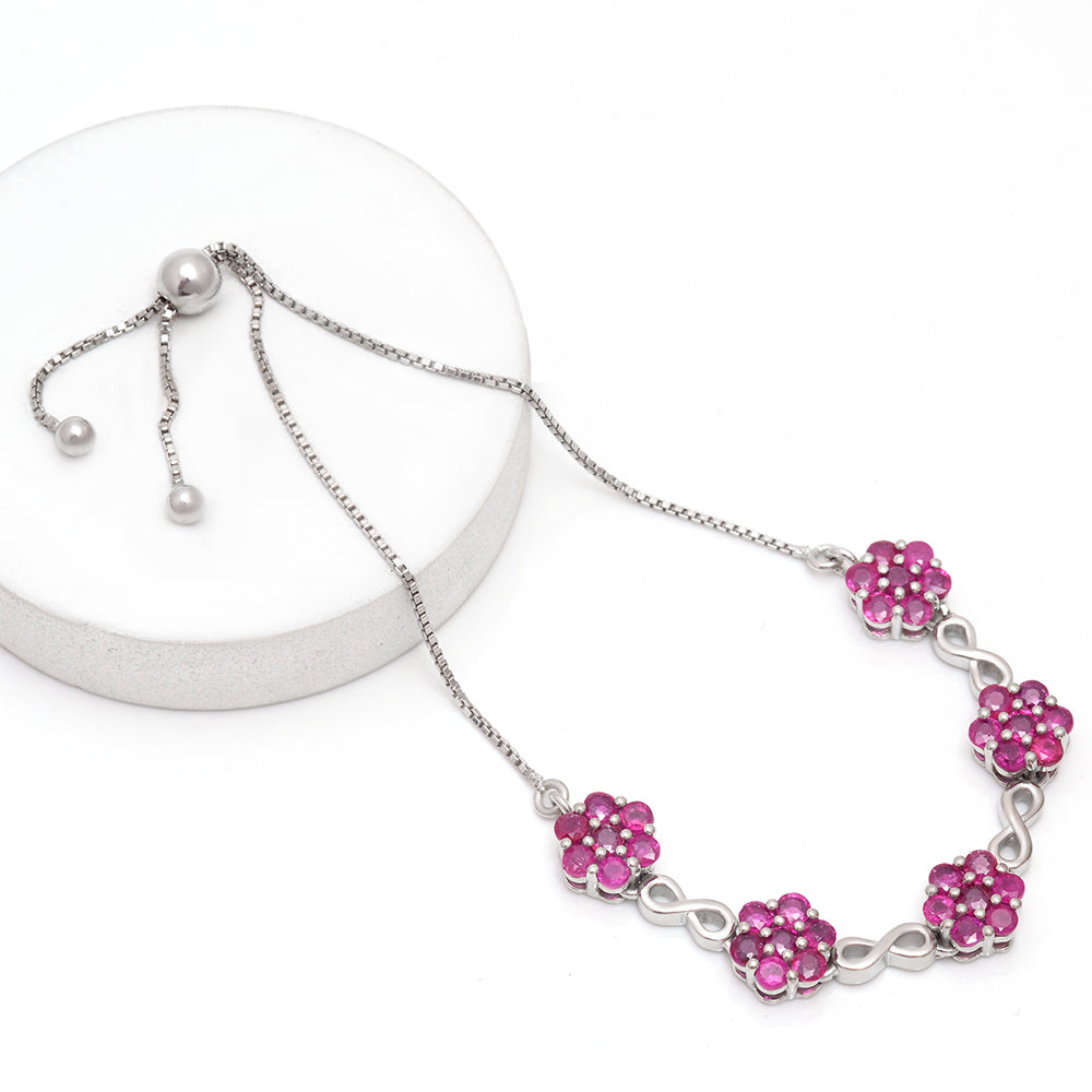 Pulsera de Plata con Rubí de Madagascar