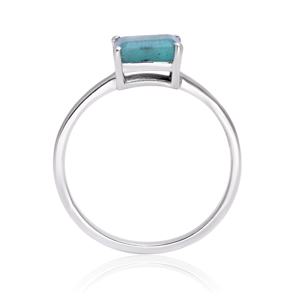 Anillo de Plata con Esmeralda de Brasil 2 