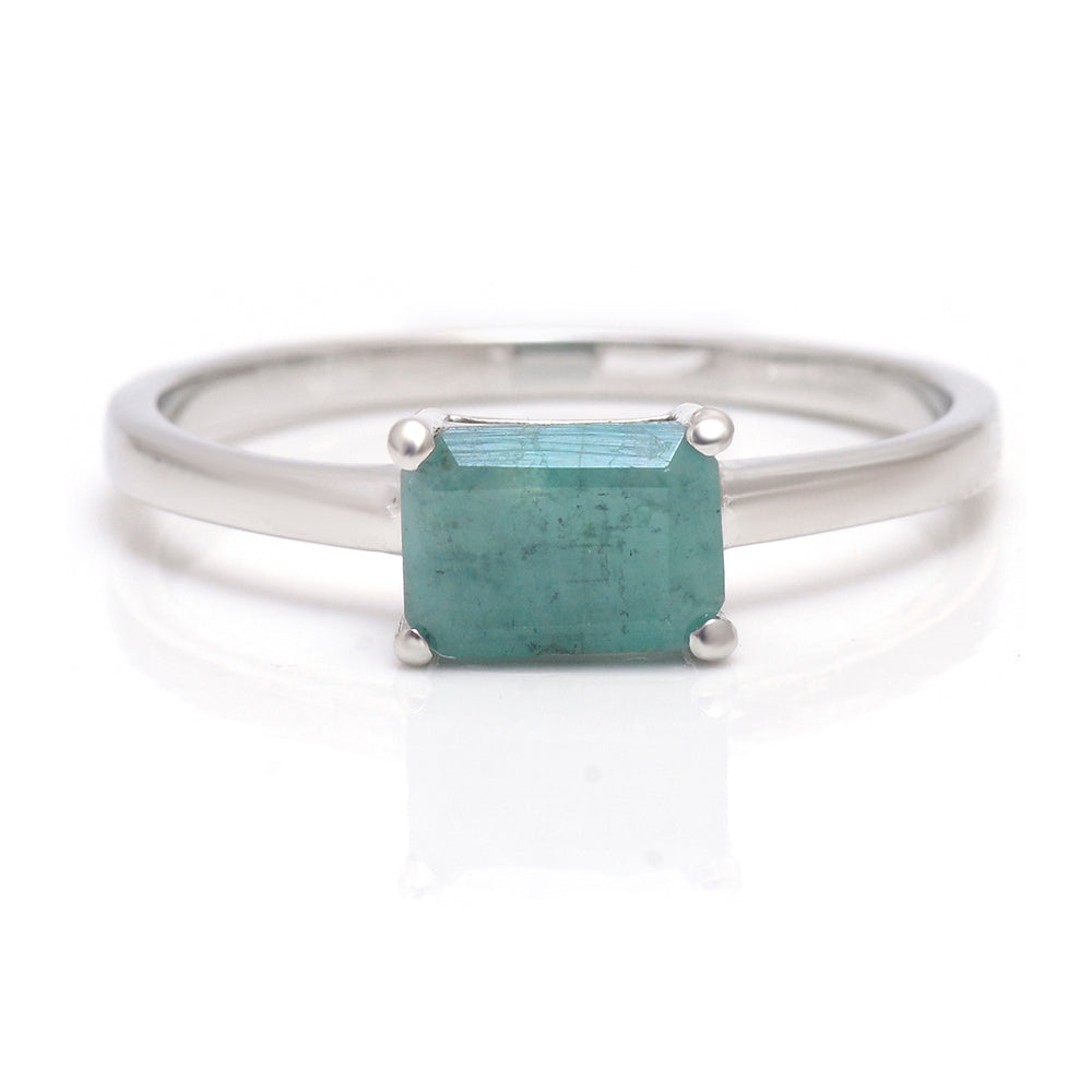Anillo de Plata con Esmeralda de Brasil 1 