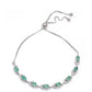 Pulsera de Plata con Esmeralda de Brasil y Topacio Blanco