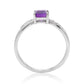 Anillo de Plata con Amatista de Marruecos y Topacio Blanco