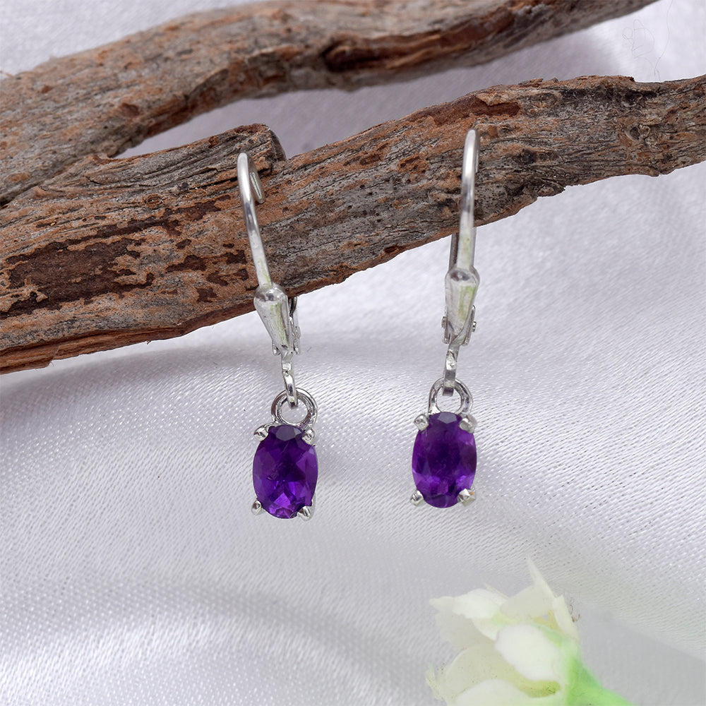 Pendientes de Plata con Amatista de Marruecos 1 