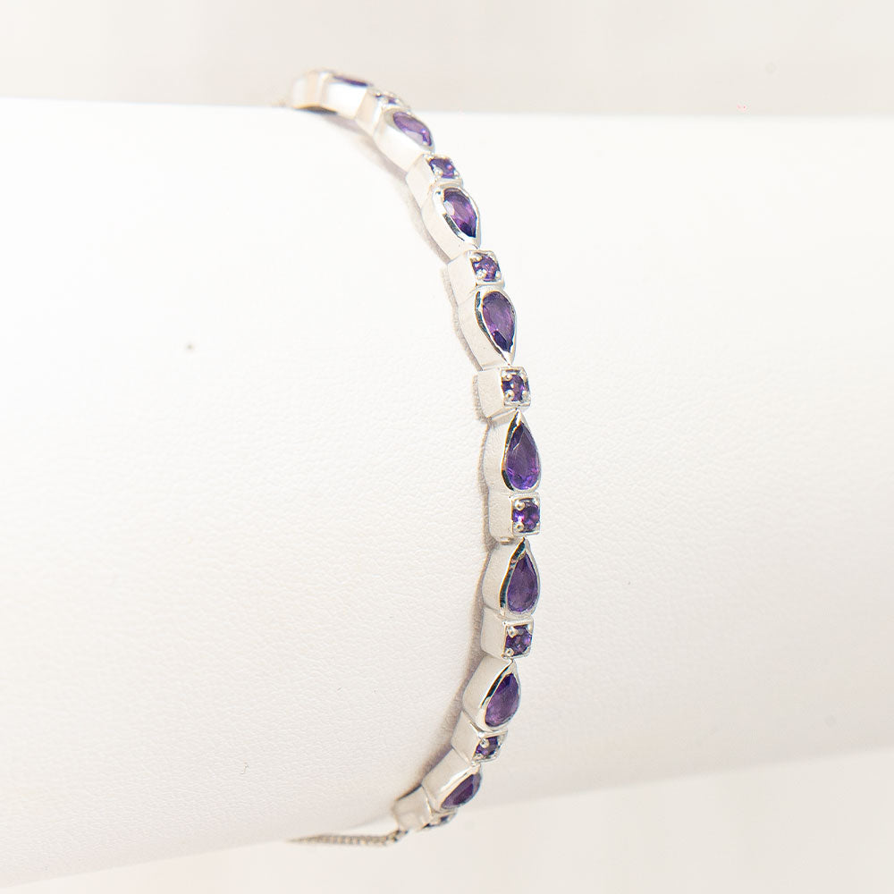 Brazalete de Plata con Amatista de Marruecos 2 