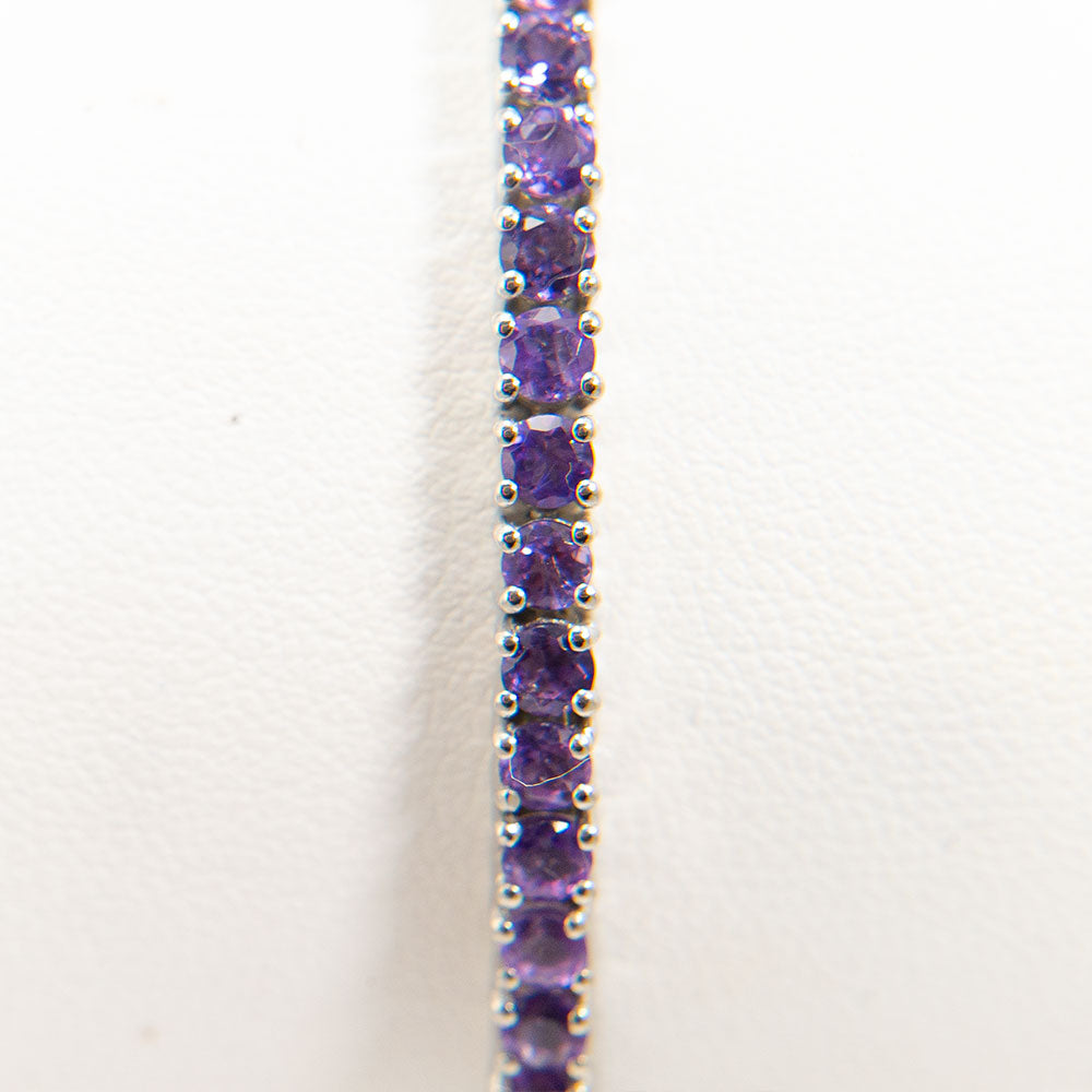 Pulsera de Plata con Amatista de Marruecos