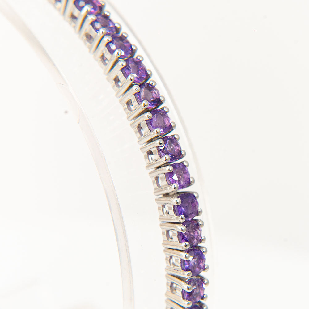 Pulsera de Plata con Amatista de Marruecos