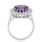 Anillo de Plata con Amatista de Marruecos y Topacio Blanco