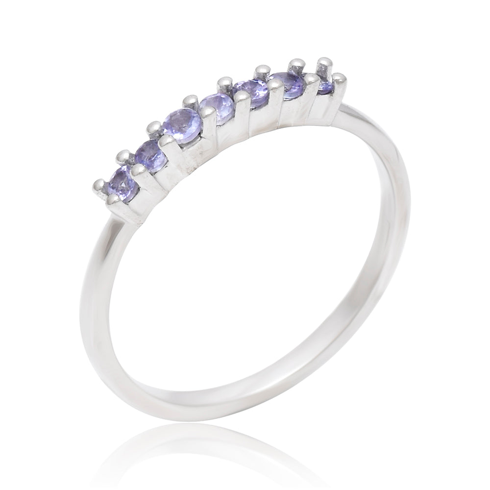 Anillo de Plata con Tanzanita AAA