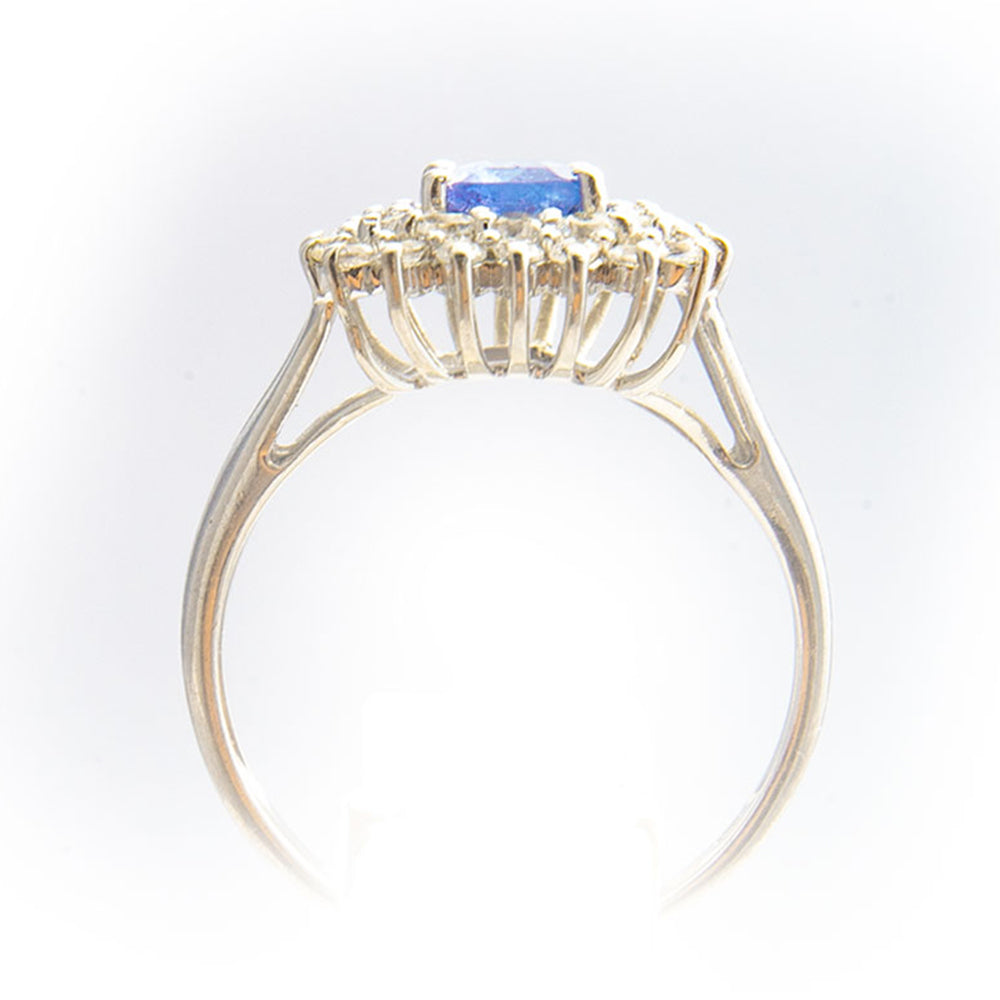 Anillo de Plata con Tanzanita AAA 3 