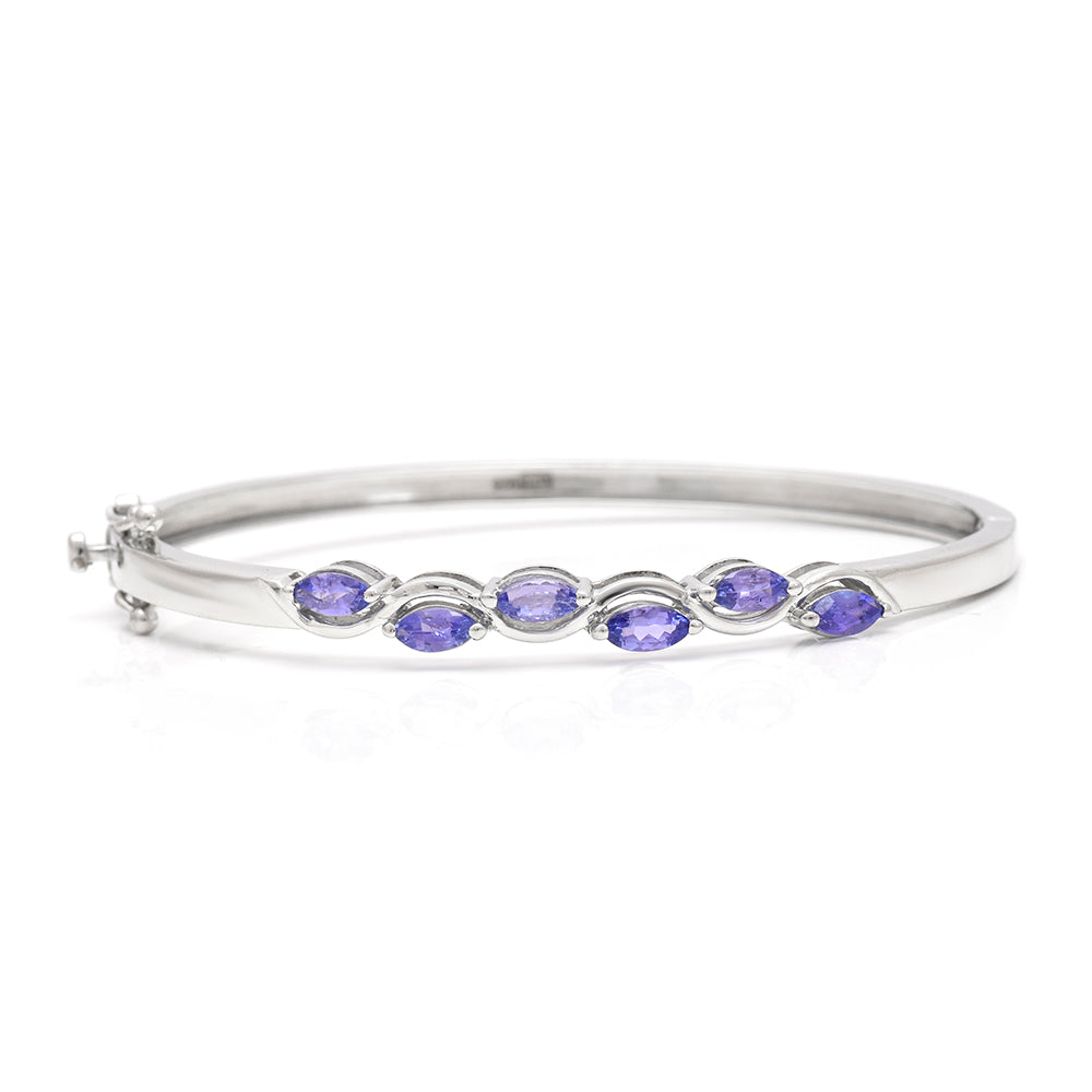 Brazalete de Plata con Tanzanita AAA