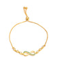 Pulsera de Plata Bañada en Oro con Esmeralda de Brasil y Topacio Blanco