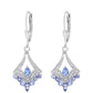 Pendientes de Plata con Tanzanita AAA y Topacio Blanco