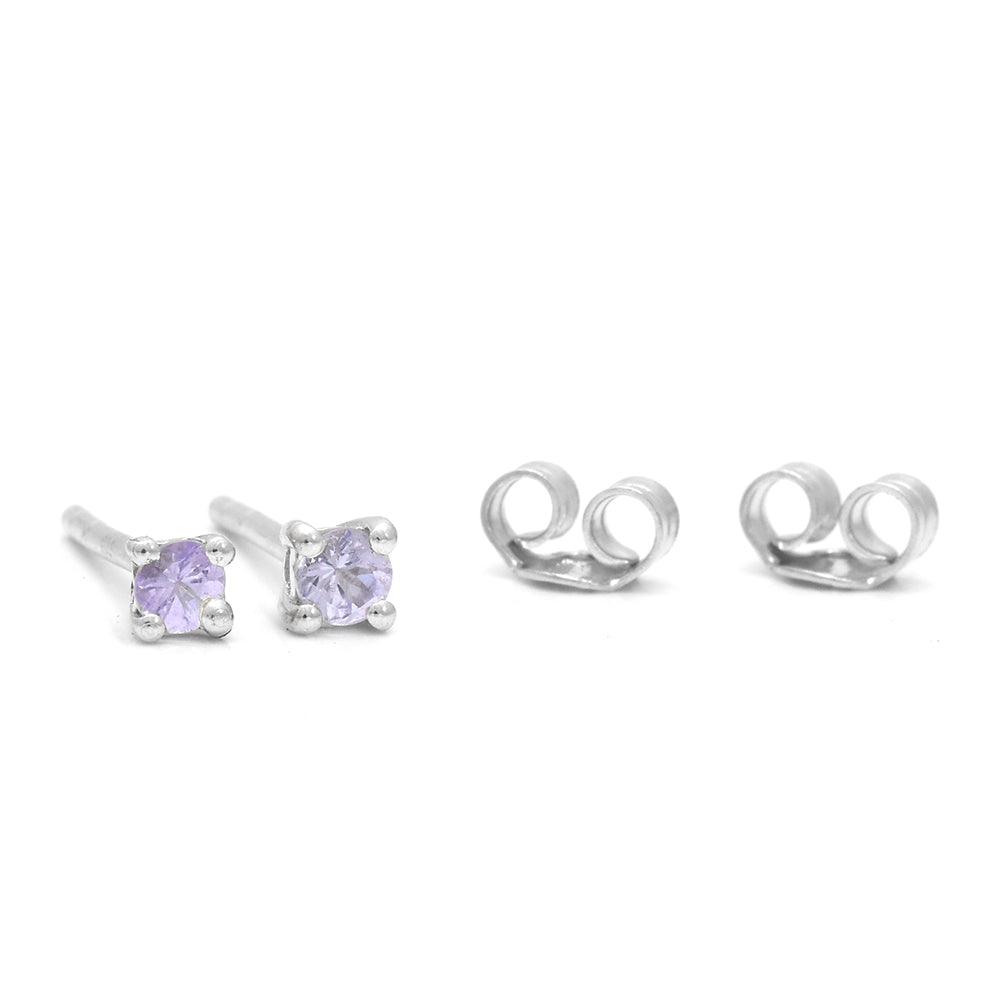Pendientes de Plata con Tanzanita AAA